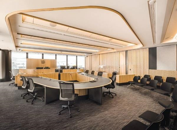 Image of the u-shaped layout of the new Christchurch Youth Court.